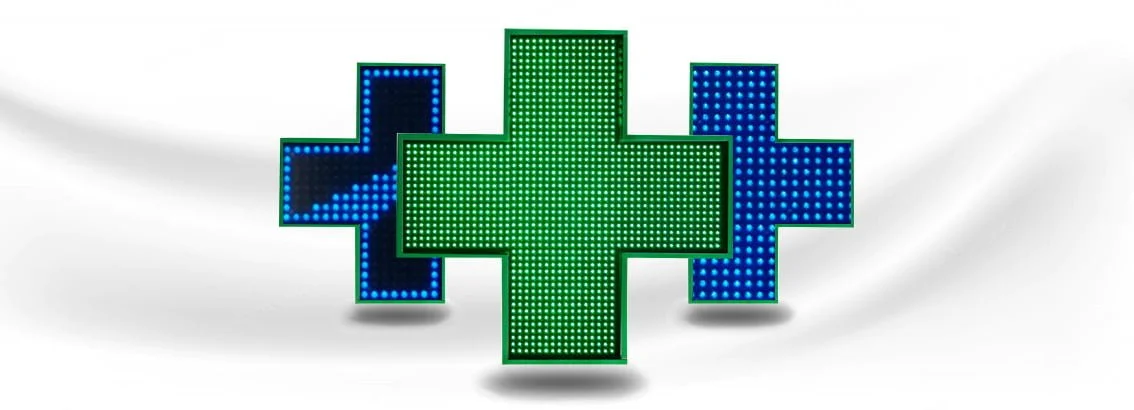 cruz de farmacia led